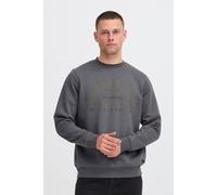 Rundhalspullover BLEND "BHSunox", Herren, Gr. M, iron gate, Sweatware, 80% Polyester, 20% Baumwolle, bedruckt, normal normal, Rundhals, Pullover Rundhalspullover, Lässiger Sweatpullover mit Print (994
