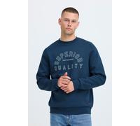 Rundhalspullover BLEND "BHSunox", Herren, Gr. M, marineblaus, Sweatware, 80% Polyester, 20% Baumwolle, bedruckt, normal normal, Rundhals, Pullover Rundhalspullover, Lässiger Sweatpullover mit Print (2