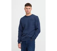 Rundhalspullover BLEND "BHSweatshirt", Herren, Gr. L, blau (marineblaus), Sweatware, 50% Baumwolle, 50% Polyester, unifarben, Basic, regular fit normal, Rundhals, eingesetzt, Pullover Rundhalspullover
