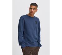 Rundhalspullover BLEND "BHSweatshirt", Herren, Gr. L, blau (marineblaus), Sweatware, 100% Baumwolle, bedruckt, Basic, regular fit normal, Rundhals, eingesetzt, Pullover Rundhalspullover, Klassischer S
