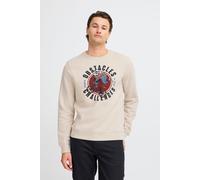 Rundhalspullover BLEND "BHSweatshirt", Herren, Gr. S, peyote, Sweatware, 60% Baumwolle, 40% Polyester, bedruckt, regular fit normal, Rundhals, eingesetzt, Pullover Rundhalspullover, Lässiger Sweatpull