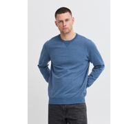 Rundhalspullover BLEND "Pullover", Herren, Gr. L, blau (copen blau), Strick, Obermaterial: 100% Polyester, unifarben, regular fit normal, Rundhals, Bündchen, Pullover Rundhalspullover, Kunstfaser (281
