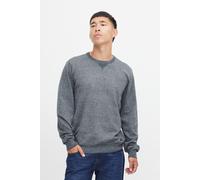 Rundhalspullover BLEND "Pullover", Herren, Gr. L, blau (marineblaus), Strick, Obermaterial: 100% Polyester, unifarben, regular fit normal, Rundhals, Bündchen, Pullover Rundhalspullover, Kunstfaser (33