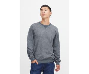 Rundhalspullover BLEND "Pullover", Herren, Gr. M, blau (marineblaus), Strick, Obermaterial: 100% Polyester, unifarben, regular fit normal, Rundhals, Bündchen, Pullover Rundhalspullover, Kunstfaser (33