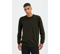 Rundhalspullover BLEND "Pullover", Herren, Gr. S, grün (forest night), Strick, Obermaterial: 100% Polyester, unifarben, regular fit normal, Rundhals, Bündchen, Pullover Rundhalspullover, Kunstfaser (5