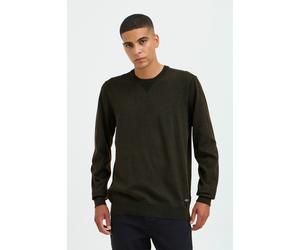 Rundhalspullover BLEND "Pullover", Herren, Gr. S, grün (forest night), Strick, Obermaterial: 100% Polyester, unifarben, regular fit normal, Rundhals, Bündchen, Pullover Rundhalspullover, Kunstfaser (5