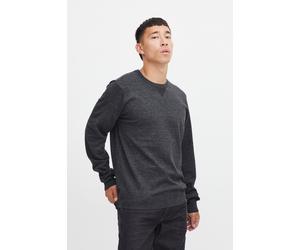 Rundhalspullover BLEND "Pullover", Herren, Gr. XL, schwarz, Strick, Obermaterial: 100% Polyester, unifarben, regular fit normal, Rundhals, Bündchen, Pullover Rundhalspullover, Kunstfaser (48668230-XL)