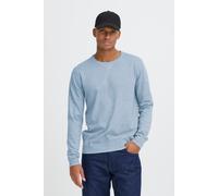Rundhalspullover BLEND "Pullover", Herren, Gr. XXL, faded denim, Strick, Obermaterial: 100% Polyester, unifarben, regular fit normal, Rundhals, Bündchen, Pullover Rundhalspullover, Kunstfaser (1558234