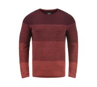 Rundhalspullover BLEND "BHBenno", Herren, Gr. L, rot (wine rot), Feinstrick, 100% Baumwolle, regular fit, Rundhals, eingesetzt, Pullover Rundhalspullover, Strickpullover mit Farbverlauf (64045037-L) w