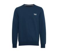 Rundhalspullover BLEND "BHKalip", Herren, Gr. L, marineblaus, Sweatware, 55% Polyester, 45% Baumwolle, unifarben, regular fit, Pullover Rundhalspullover, Klassischer Sweatpullover mit Rundhalsausschni