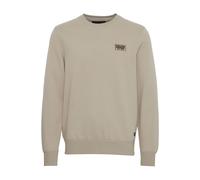Rundhalspullover BLEND "Rundhalspullover BHKalip", Herren, Gr. M, braun (crockery), Obermaterial: 55% Polyester PES. 45% Baumwolle CO., Pullover Rundhalspullover (32657539-M) crockery