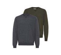 BLEND Rundhalspullover Herren oliv, M