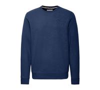 Rundhalspullover BLEND "BHSweatshirt", Damen, Gr. 3XL, blau (marineblaus), Sweatware, 50% Baumwolle, 50% Polyester, unifarben, Basic, regular fit normal, Rundhals, eingesetzt, Pullover Rundhalspullove