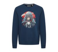 Rundhalspullover BLEND "Rundhalspullover BHSweatshirt", Herren, Gr. 3XL, blau (marineblaus), Obermaterial: 60% Baumwolle CO. 40% Polyester PES., Pullover Rundhalspullover (10753562-XXXL) marineblaus