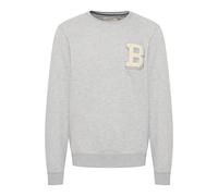 Rundhalspullover BLEND "Rundhalspullover BHSweatshirt", Herren, Gr. XL, grau (stone mix), Obermaterial: 50% Baumwolle CO. 50% Polyester PES., Pullover Rundhalspullover (61648824-XL) stone mix
