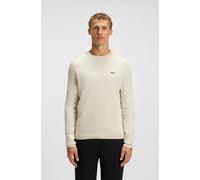 Rundhalspullover BOSS GREEN "K Ever-X CN", Herren, Gr. XL, open weiß131, Strick, Obermaterial: 100% Baumwolle, unifarben, hüftlang, Rundhals, Bündchen, Pullover Rundhalspullover (24646247-XL)