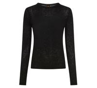 Rundhalspullover BOSS ORANGE "Fennoni Premium Damenmode", Damen, Gr. XS (34), schwarz 001, Feinstrick, Obermaterial: 60% Schurwolle, 40% Polyamid, unifarben, figurbetont hüftlang, Rundhals, Pullover R