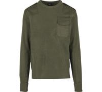 Rundhalspullover BRANDIT "Brandit Herren Military Sweater", Herren, Gr. 3XL, olive, 100% Polyacryl, unifarben, normal, Rundhals, Pullover Rundhalspullover (12084430-XXXL) olive