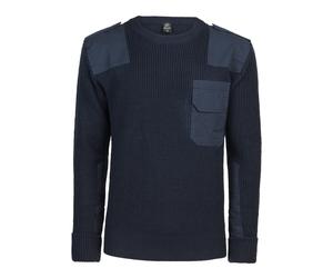 Rundhalspullover BRANDIT "Brandit Herren Military Sweater", Herren, Gr. 4XL, navy, 100% Polyacryl, unifarben, normal, Rundhals, Pullover Rundhalspullover (69129519-4XL) navy
