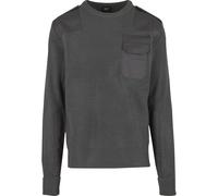 Rundhalspullover BRANDIT "Brandit Herren Military Sweater", Herren, Gr. L, anthrazit, 100% Polyacryl, unifarben, normal, Rundhals, Pullover Rundhalspullover (38426922-L) anthrazit