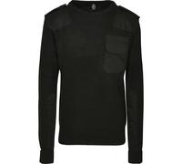 Rundhalspullover BRANDIT "Brandit Herren Military Sweater", Herren, Gr. M, schwarz, 100% Polyacryl, unifarben, normal, Rundhals, Pullover Rundhalspullover (84055801-M) schwarz