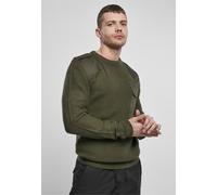 Rundhalspullover BRANDIT "Brandit Herren Military Sweater", Herren, Gr. S, olive, 100% Polyacryl, unifarben, normal, Rundhals, Pullover Rundhalspullover (12084430-S) olive