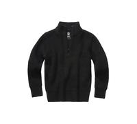 Rundhalspullover BRANDIT "Brandit Unisex Kids Marine Troyer Pullover", Jungen, Gr. 158/164, schwarz, 100% Polyacryl, unifarben, normal, amerikanischer Ausschnitt, Pullover Rundhalspullover (74455437-1