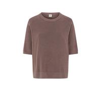 Rundhalspullover BRAX "Style ELISA", Damen, Gr. 42, braun (taupe), Strick, 100% Baumwolle, Rundhals, Pullover Rundhalspullover (11592940-42) taupe