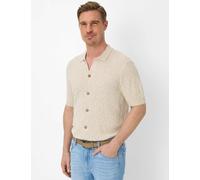 Brax Herren Strickpolo Style JIMMY beach, Beige, Gr. XL