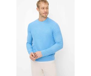 Rundhalspullover BRAX "Style RICK", Herren, Gr. XL (54), türkis, Strick, 44% Baumwolle, 36% Leinen, 20% Polyester, Rundhals, Pullover Rundhalspullover (43131148-XL) türkis