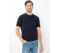 Rundhalspullover BRAX "Style SULLY", Herren, Gr. 5XL, dunkelblau, 82% Baumwolle, 18% Polyester, Rundhals, Pullover Rundhalspullover (12525359-5XL) dunkelblau