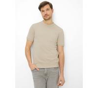Rundhalspullover BRAX "Style SULLY", Herren, Gr. XXXL (58/60), beige, 82% Baumwolle, 18% Polyester, Rundhals, Pullover Rundhalspullover (40464945-XXXL) beige