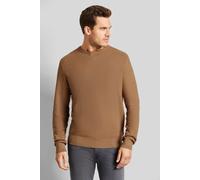 Rundhalspullover BUGATTI, Herren, Gr. 3XL, braun (cognac), 95% Baumwolle, 5% Kaschmir, unifarben, regular fit, Rundhals, Rippbündchen, Pullover Rundhalspullover, mit Waffelstruktur (19738857-XXXL)