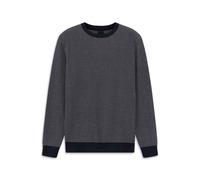 Rundhalspullover BUGATTI "Regular Fit", Herren, Gr. 3XL, 390, marine, Strick, 100% Baumwolle, unifarben, regular fit, Rundhals, Pullover Rundhalspullover, aus reiner Baumwolle (70177736-XXXL) 390, mar