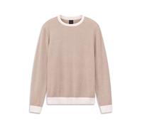 Rundhalspullover BUGATTI "Regular Fit", Herren, Gr. L, 70, braun, Strick, 100% Baumwolle, unifarben, regular fit, Rundhals, Pullover Rundhalspullover, aus reiner Baumwolle (21641062-L) 70, braun