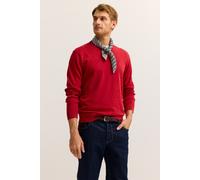 Rundhalspullover BUGATTI "Regular Fit", Herren, Gr. XXL, 960, rot, Sweatware, 100% Baumwolle, unifarben, regular fit, Rundhals, Rippbündchen, Pullover, Basic Essential aus reiner Baumwolle (23697201-X