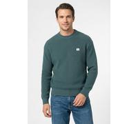 Rundhalspullover CALVIN KLEIN JEANS "LS EZ COTTON WAFFLE CRWNK SWTR 9", Herren, Gr. M, vineyard, Web, Obermaterial: 100% Baumwolle, regular fit normal, Rundhals, eingesetzt angesetztes Bündchen, Pullo