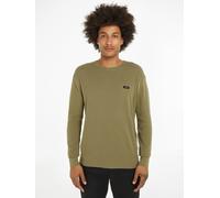 Rundhalspullover CALVIN KLEIN "TEXTURED CN SWEATER", Herren, Gr. 3XL, grün (delta grün), Strick, Obermaterial: 84% Baumwolle, 16% Polyamid, unifarben, Rundhals, Bündchen, Pullover Rundhalspullover (46