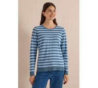 Rundhalspullover CECIL, Damen, Gr. M (40), blau (easy blau), Pullover Rundhalspullover, im soften Baumwoll-Mix (47784326-M) easy blau
