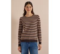 Rundhalspullover CECIL, Damen, Gr. S (38), braun (truffle braun), Pullover Rundhalspullover, im soften Baumwoll-Mix (60921247-S) truffle braun