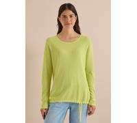 Rundhalspullover CECIL, Damen, Gr. S (38), grün (citrin grün), Pullover Rundhalspullover, mit Struktur-Optik (75711517-S) citrin grün