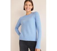 CECIL Damen 3016899 Pullover mit Strickdetail, Sporty Light Blue Melange, XL