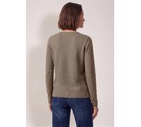 Rundhalspullover CECIL, Damen, Gr. XL (44), toffee cream melange, Web, 60% Baumwolle, 40% Viskose, unifarben, comfort fit normal, Rundhals, Bündchen, Pullover Rundhalspullover, aus Feinstrick (1010931