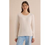 Rundhalspullover CECIL, Damen, Gr. XXL (46), oat milk beige melange, Pullover Rundhalspullover, im soften Baumwoll-Mix (56042865-XXL) oat milk beige melange