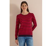 Rundhalspullover CECIL, Damen, Gr. XXL (46), rot (eggplant rot), Pullover Rundhalspullover, im soften Baumwoll-Mix (63224628-XXL) eggplant rot