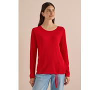 Rundhalspullover CECIL, Damen, Gr. XXL (46), rot (flame rot), Pullover Rundhalspullover, mit Struktur-Optik (53710531-XXL) flame rot