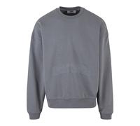 Rundhalspullover DEF "DEF DEF Trust Issues Pullover", Herren, Gr. XL, stormy weather, 80% Baumwolle, 20% Polyester, unifarben, normal, Rundhals, Pullover Rundhalspullover (42949615-XL) stormy weather