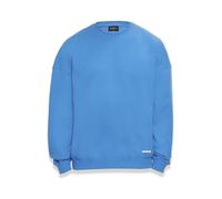 Rundhalspullover DROPSIZE "Dropsize Herren Bazix Republiq Super Heavy Blank Sweater", Herren, Gr. S, blau (royalblau), 80% Baumwolle, 20% Polyester, unifarben, oversize, Rundhals, Pullover Rundhalspul