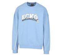Sweater ECKO UNLTD. "Ecko Unltd. Pullover Skyhook", Herren, Gr. XL, aquarius, 80% Baumwolle, 20% Polyester, Rundhals, Sweatshirts Sweater (97185465-XL) aquarius