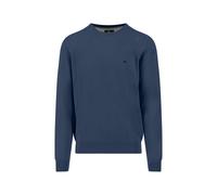 Rundhalspullover FYNCH-HATTON, Herren, Gr. 3XL, night, Obermaterial: 100% Baumwolle, unifarben, regular fit taillenbedeckt, Rundhals, Bündchen, Pullover Rundhalspullover, mit Logo Stickerei (78754903-